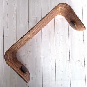 Bentwood Paper Towel Holder Wall Mount Minimalist MCM Retro Vintage Cabin